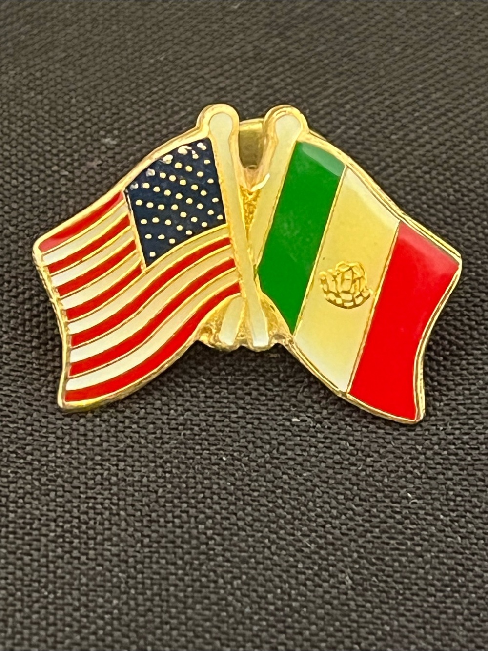 USA x Mexico Flag Lapel Pin - Red, White, Blue, Green, Gold